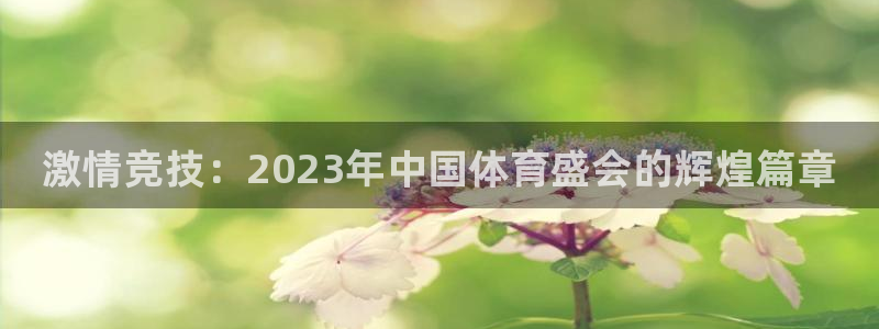 欧亿体育官方正版app集团官网首页网址：激情竞技：2023年